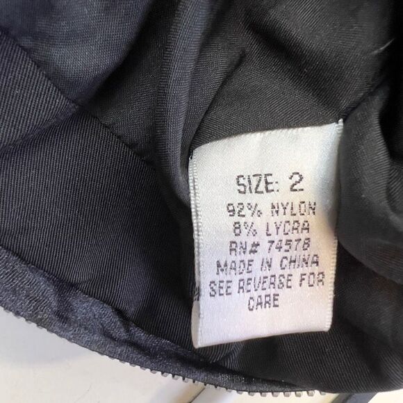 Cache Womens Nylon Blend Pockets Long Sleeve Front Zip Basic Jacket Black Size 2 - Picture 7 of 9